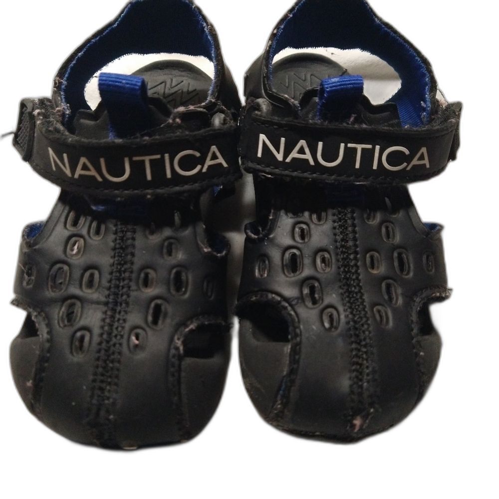 Nautica Toddler Size 7 Kids Black  Water Shoes Sandals